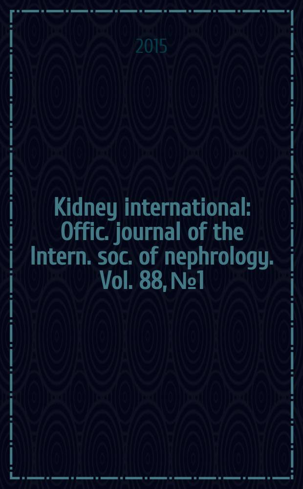 Kidney international : Offic. journal of the Intern. soc. of nephrology. Vol. 88, № 1