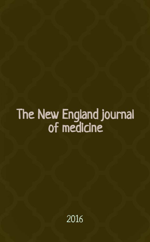 The New England journal of medicine : Formerly the Boston medical a. surgical journal. Vol. 374, № 2