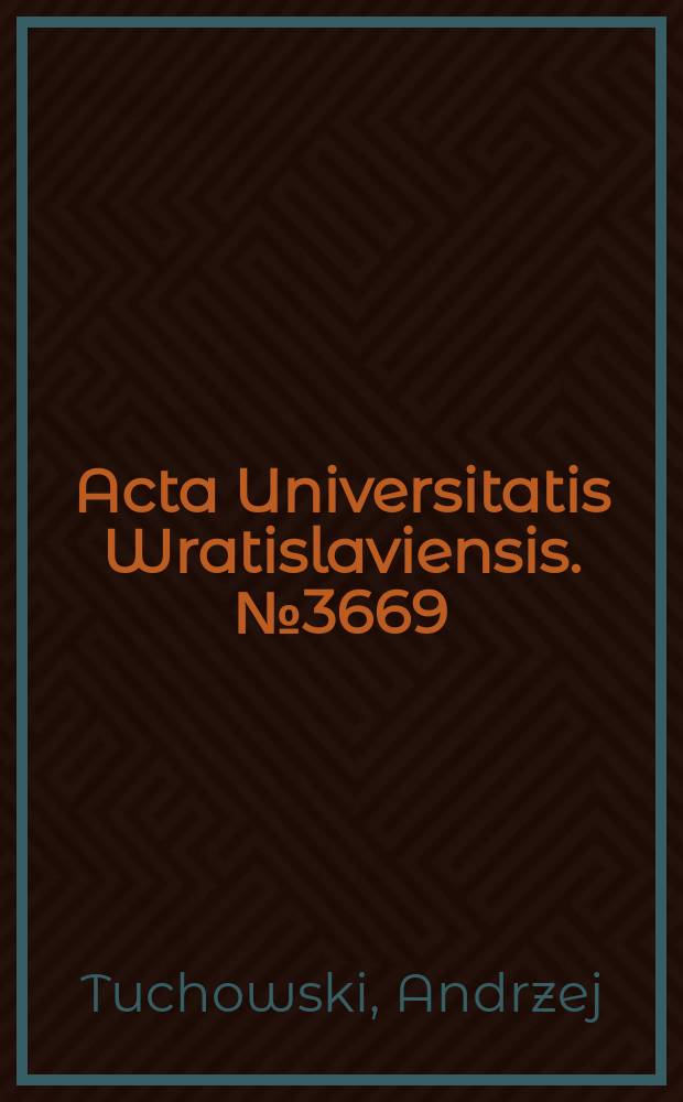 Acta Universitatis Wratislaviensis. № 3669 : Nacjonalizm, szowinizm, rasizm a europejska refleksja o muzyce i twórczość kompozytorska okresu międzywojennego = Национализм, шовинизм, расизм и Европейский размышления о музыке и творчество композиторов межвоенного периода