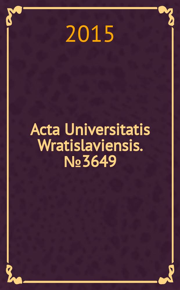 Acta Universitatis Wratislaviensis. № 3649 : Przewodniki w kulturze