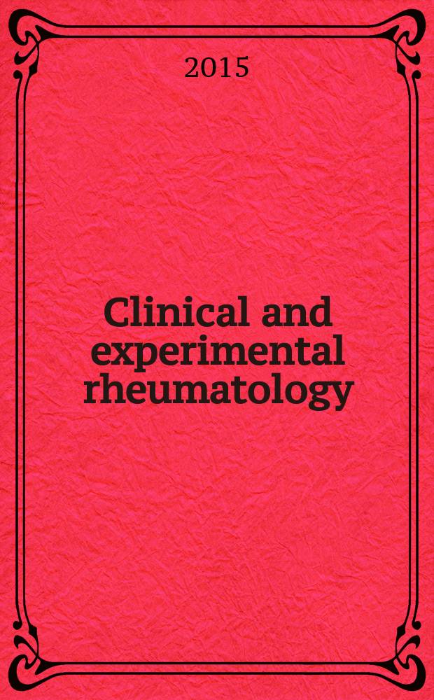 Clinical and experimental rheumatology : An Intern. j. of rheumatic a. connective tissue diseases. 2015 к vol. 33, № 6, suppl. 94 : Behçet's disease and other autoinflammatory conditions = Болезнь Бехчета и другие аутоиммунные состояния.