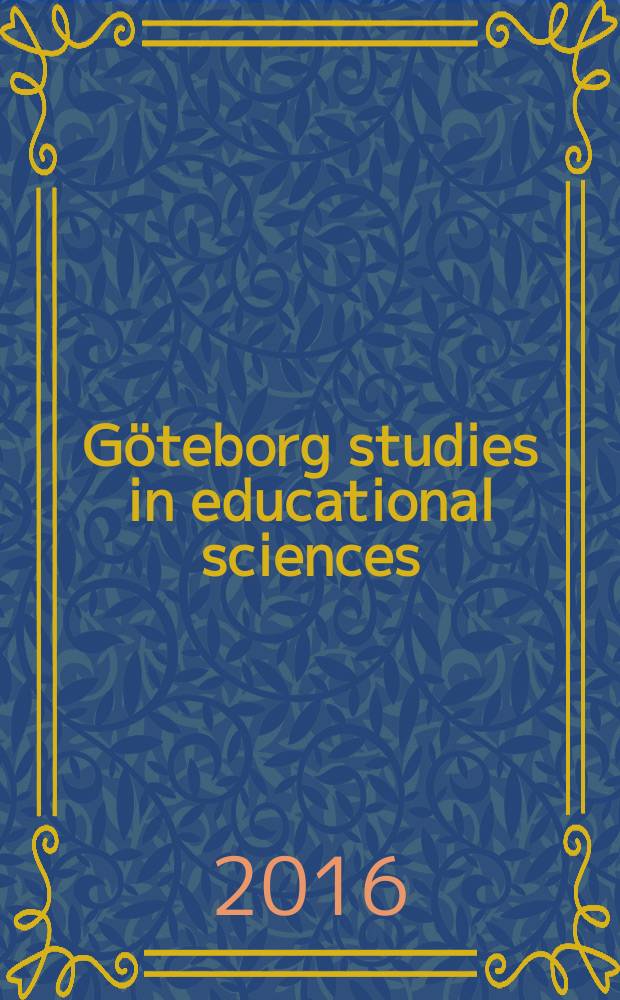 Göteborg studies in educational sciences : Takt och hållning = Такт и поза