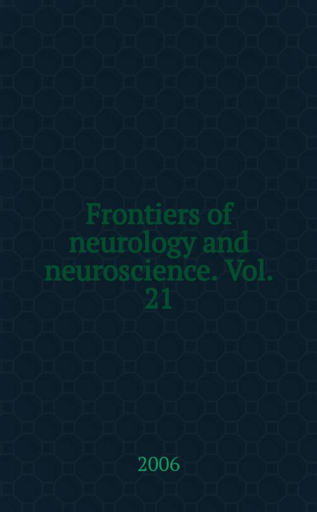 Frontiers of neurology and neuroscience. Vol. 21 : Handbook on neurovascular ultrasound = Руководство по нейроваскулярному ультразвуку.
