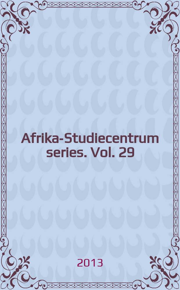 Afrika-Studiecentrum series. Vol. 29 : Africa for sale?