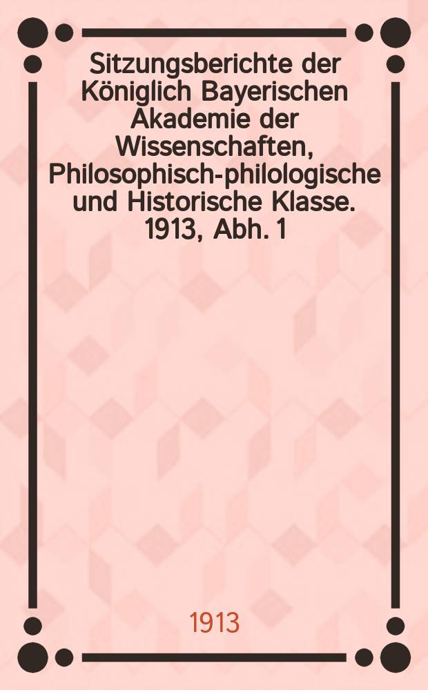 Sitzungsberichte der Königlich Bayerischen Akademie der Wissenschaften, Philosophisch-philologische und Historische Klasse. 1913, Abh. 1 : Isokrates und das Problem der Demokratie = Исократ и проблемы демократии