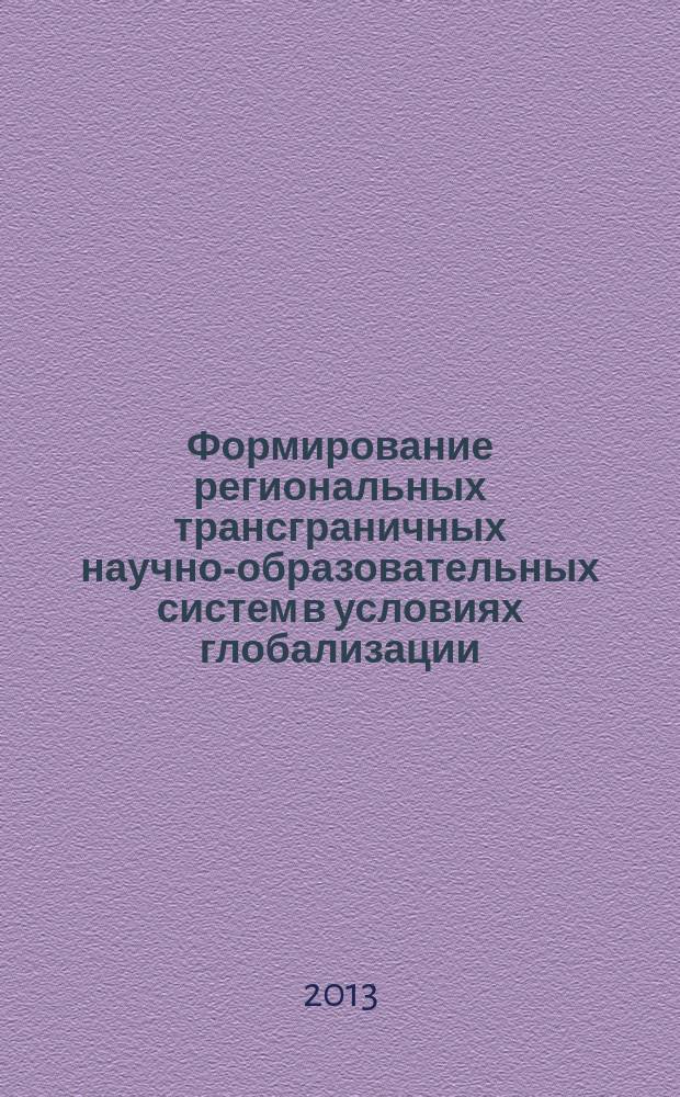Формирование региональных трансграничных научно-образовательных систем в условиях глобализации : автореферат диссертации на соискание ученой степени доктора географических наук : специальность 25.00.24 <Экономическая, социальная, политическая и рекреационная география>