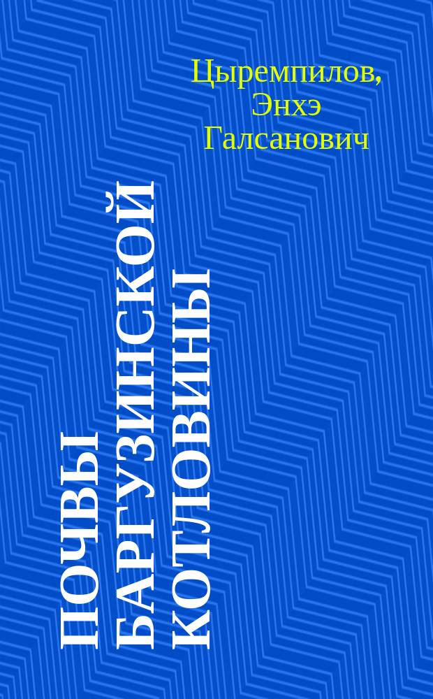 Почвы Баргузинской котловины: разнообразие, закономерности пространственного распределения и рациональное использование : автореферат диссертации на соискание ученой степени кандидата биологических наук : специальность 03.02.13 <Почвоведение>