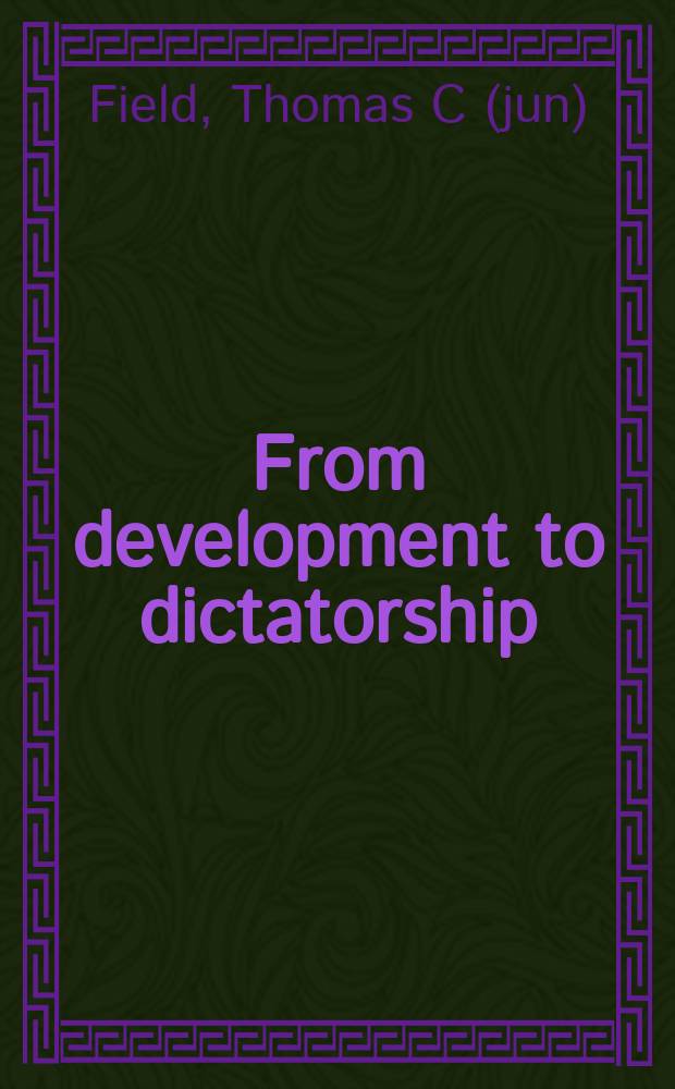 From development to dictatorship : Bolivia and the alliance for progress in the Kennedy era = От развития к диктаторству: Боливия и Альянс за прогресс в эпоху Кеннеди