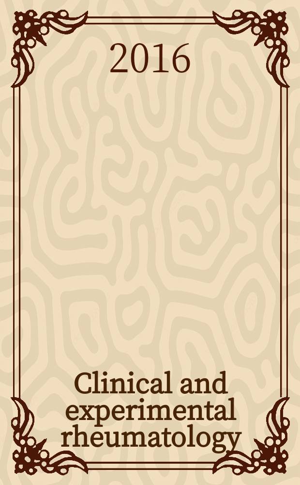 Clinical and experimental rheumatology : An Intern. j. of rheumatic a. connective tissue diseases. Vol. 34, № 1