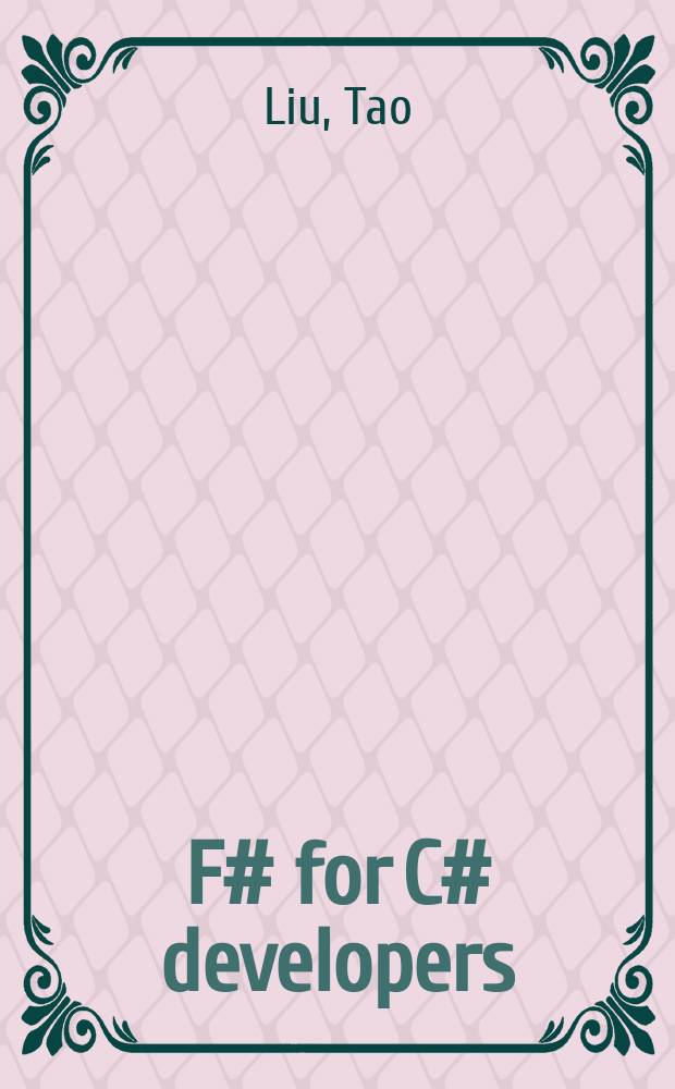 F# for C# developers
