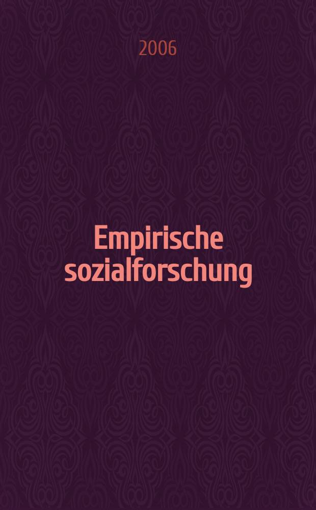 Empirische sozialforschung : Grundlagen, Methoden, Anwendungen = Эмпирические социальные исследования