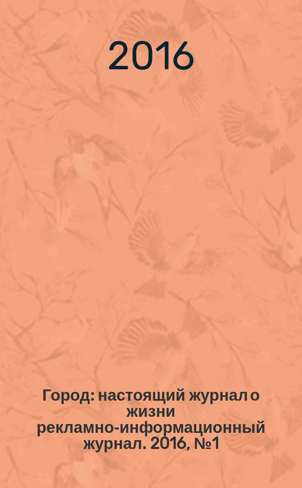 Город : настоящий журнал о жизни рекламно-информационный журнал. 2016, № 1 (13)