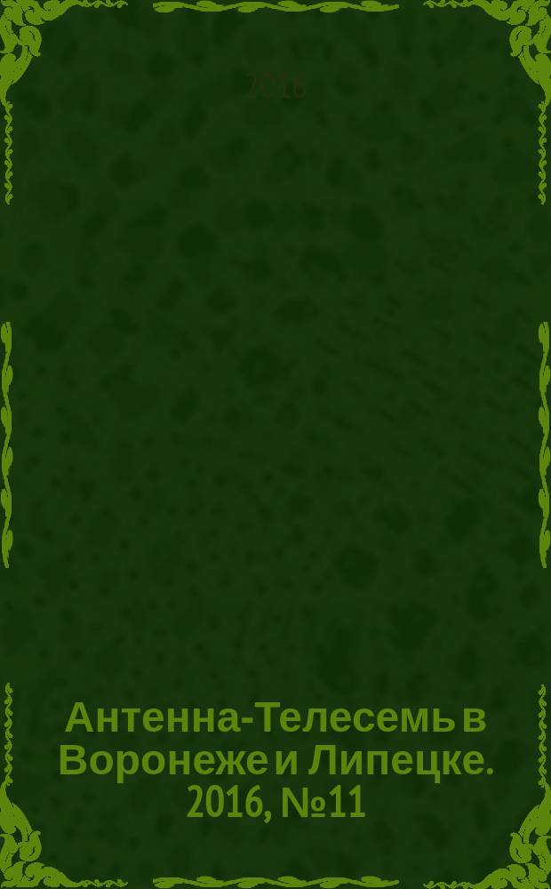 Антенна-Телесемь в Воронеже и Липецке. 2016, № 11 (11)