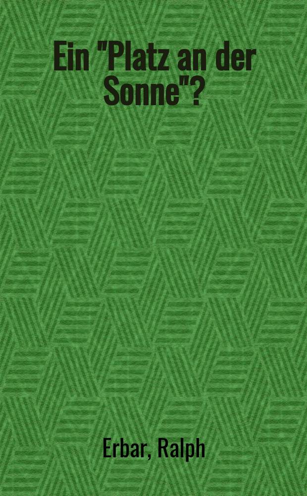 Ein "Platz an der Sonne"? : die Verwaltungs- und Wirtschaftsgeschichte der deutschen Kolonie Togo, 1884-1914 = "Место под солнцем"