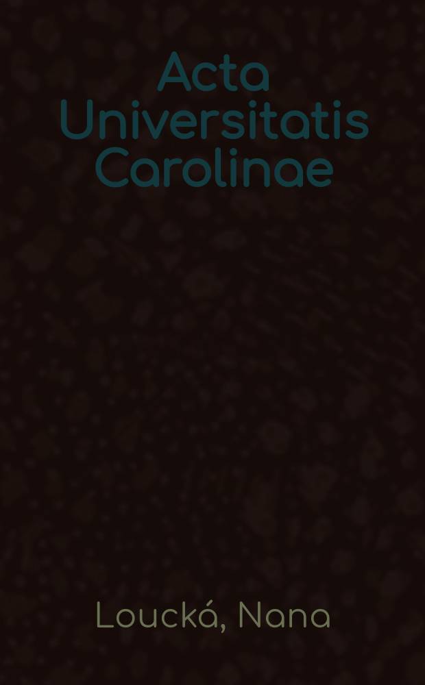 Acta Universitatis Carolinae : 1989. Francouzské vytýkací konstrukce a aktuální členĕní = Французские выделительные конструкции и актуальное членение