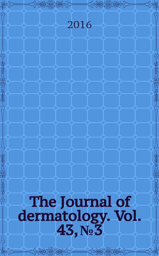 The Journal of dermatology. Vol. 43, № 3