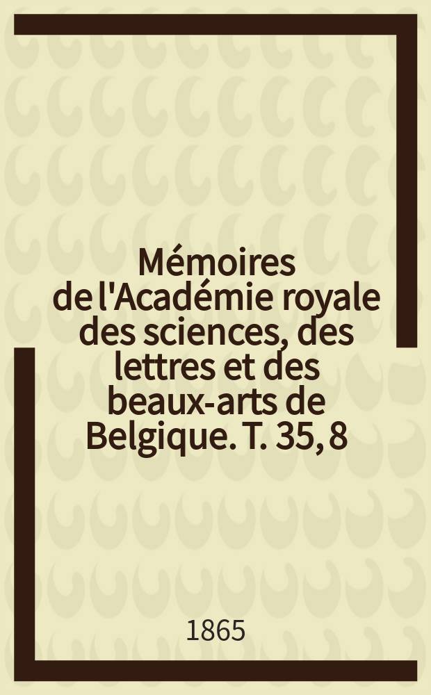 Mémoires de l'Académie royale des sciences, des lettres et des beaux-arts de Belgique. T. 35, [8] : Mémoire sur l'organisation judiciaire, les lois pénales et la procédure criminelle de l'Égypte ancienne = Судебная система, уголовное право и уголовно-процессуальное право древнего Египта