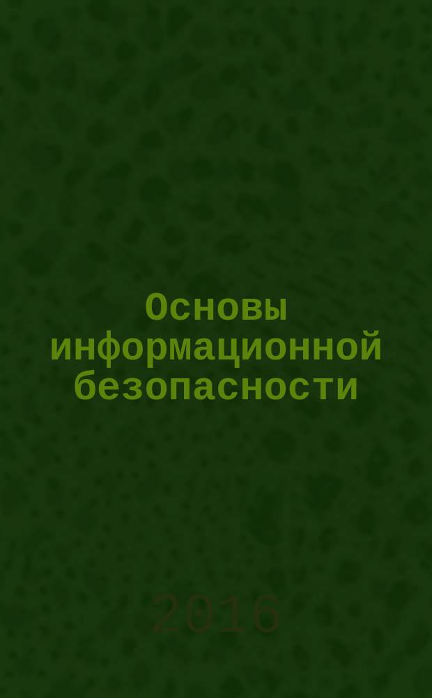 Основы информационной безопасности : методические указания для студентов, обучающихся по направлению "Бизнес-информатика"