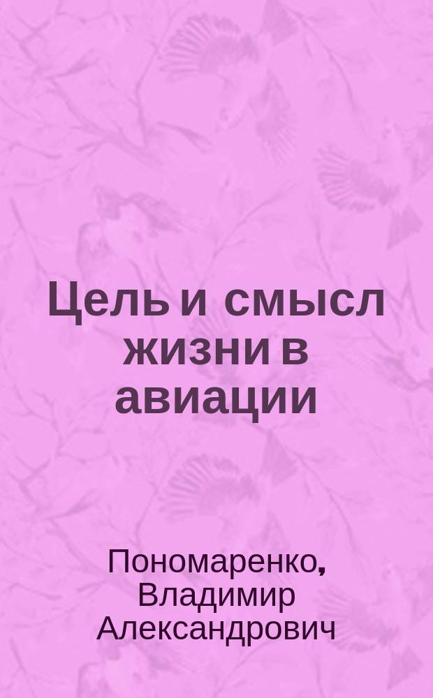 Цель и смысл жизни в авиации