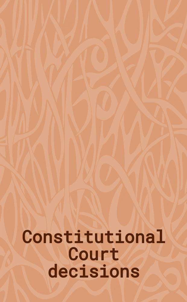 Constitutional Court decisions