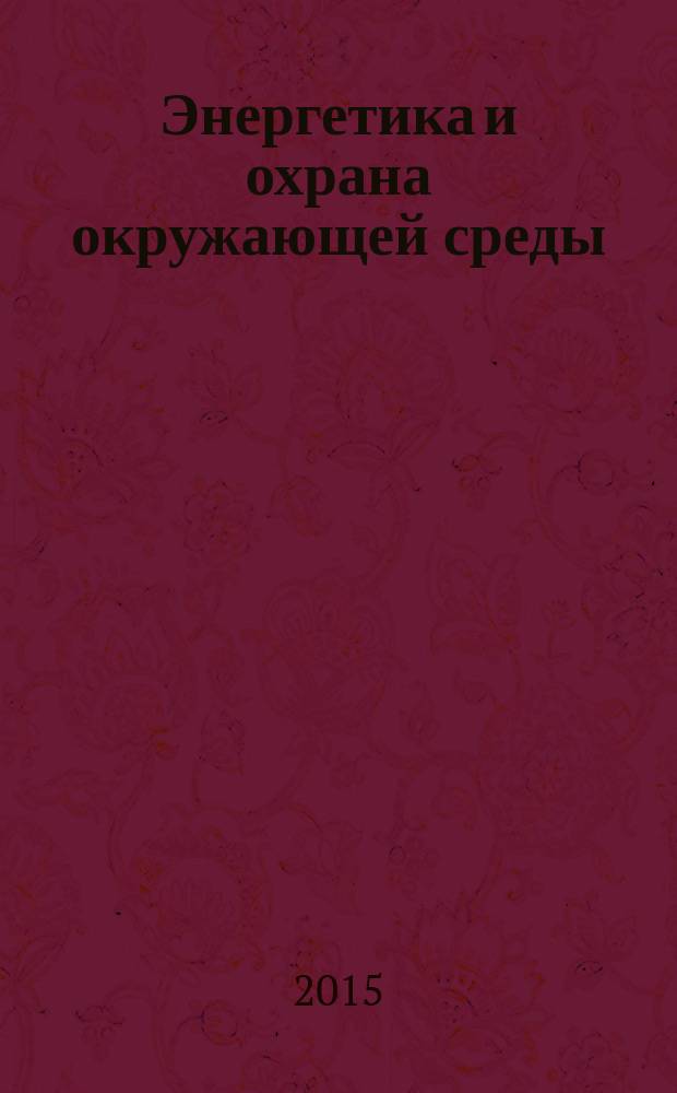 Энергетика и охрана окружающей среды : курс лекций