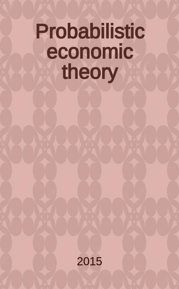 Probabilistic economic theory