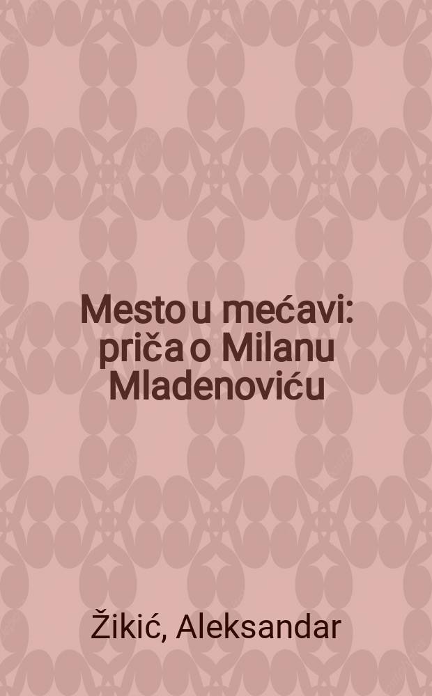 Mesto u mećavi : priča o Milanu Mladenoviću = Город в пургу - история Милана Младеновича