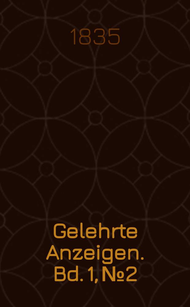 Gelehrte Anzeigen. Bd. 1, № 2