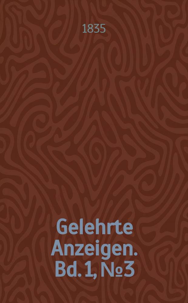 Gelehrte Anzeigen. Bd. 1, № 3