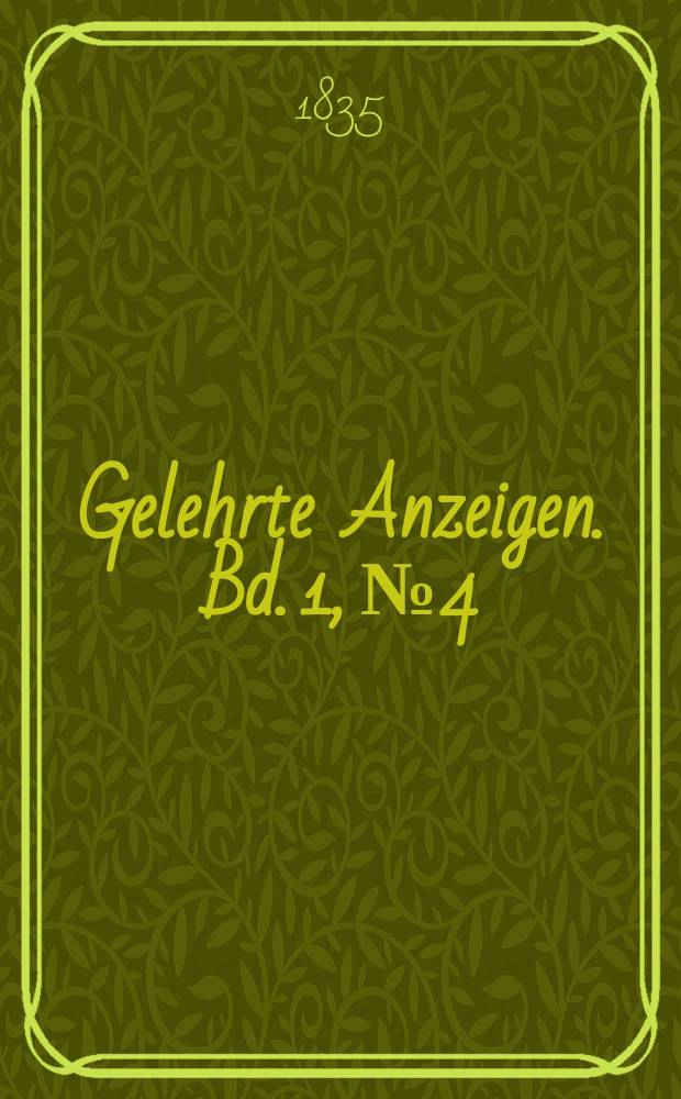 Gelehrte Anzeigen. Bd. 1, № 4