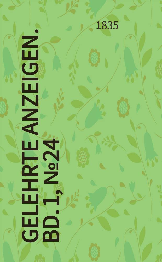 Gelehrte Anzeigen. Bd. 1, № 24