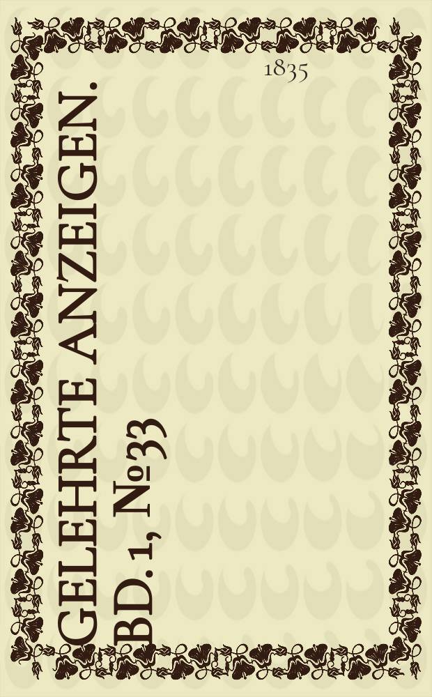 Gelehrte Anzeigen. Bd. 1, № 33