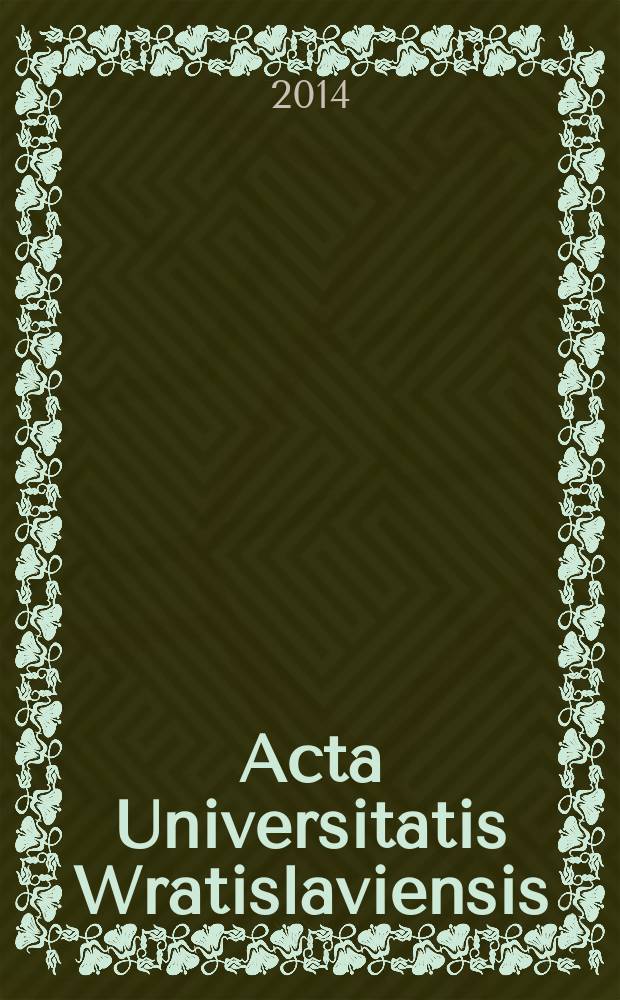 Acta Universitatis Wratislaviensis