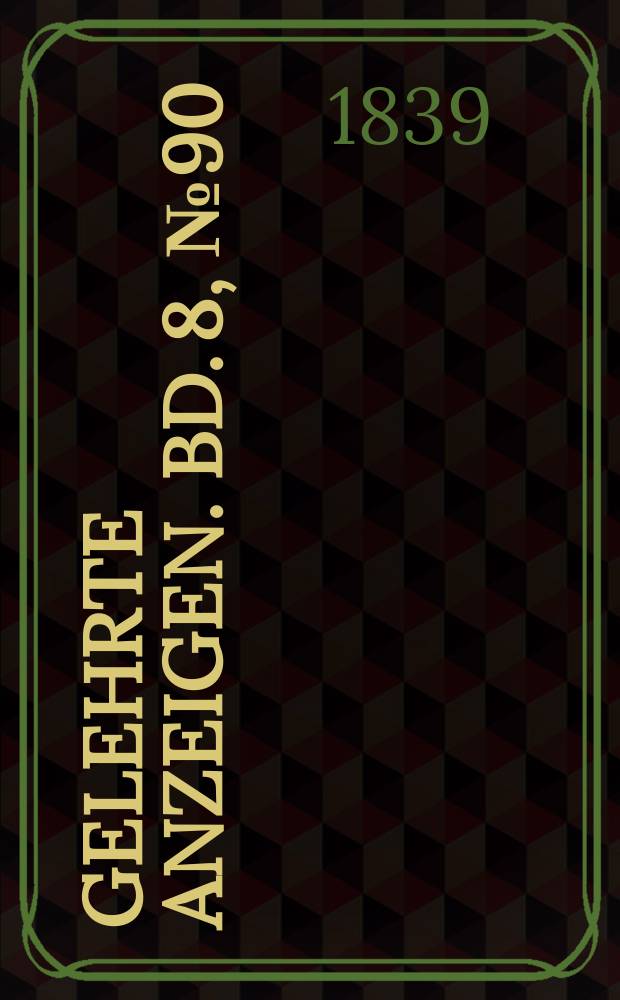 Gelehrte Anzeigen. Bd. 8, № 90