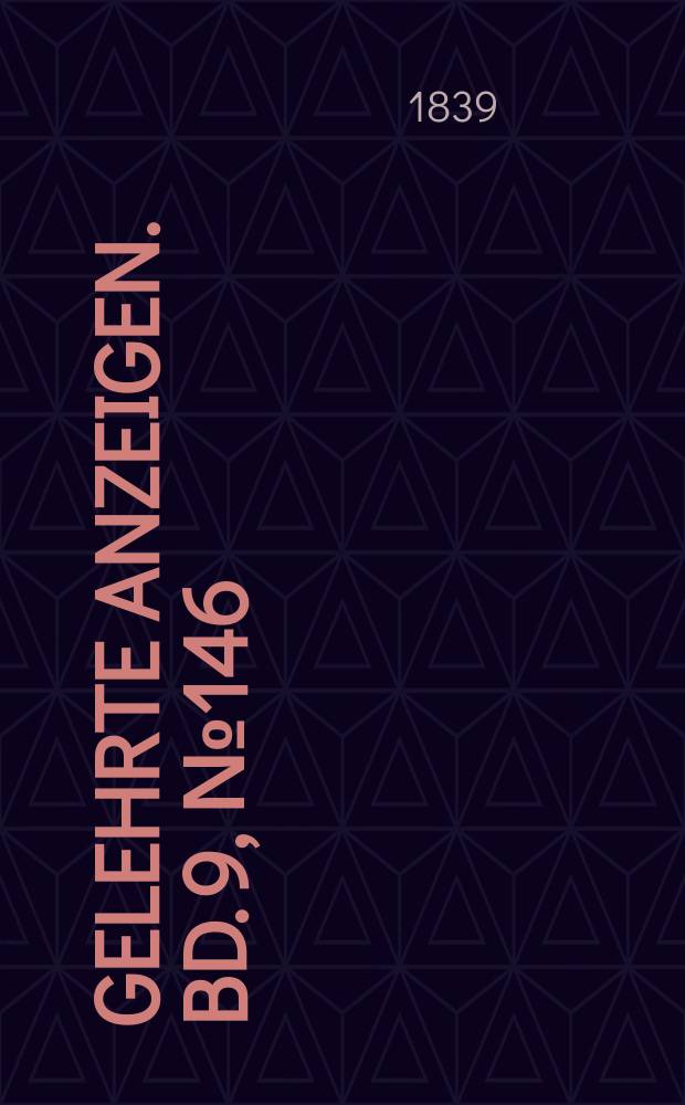 Gelehrte Anzeigen. Bd. 9, № 146