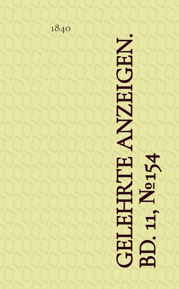 Gelehrte Anzeigen. Bd. 11, № 154