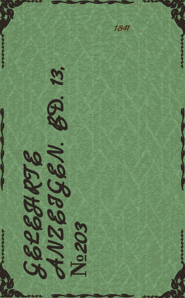 Gelehrte Anzeigen. Bd. 13, № 203