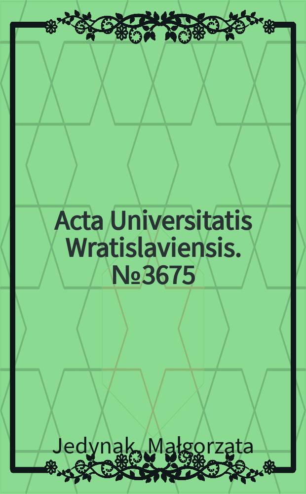 Acta Universitatis Wratislaviensis. № 3675 : Visually impaired learners and selected correlates of their foreign language achievement = Обучение слабовидящих и выбор коррелятов их достижений в иностранном языке