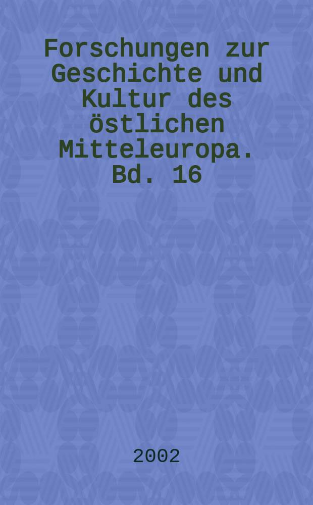 Forschungen zur Geschichte und Kultur des östlichen Mitteleuropa. Bd. 16 : Religion im Nationalstaat zwischen den Weltkriegen 1918-1939 = Религия в национальном государстве между двумя мировыми войнами 1918-1939