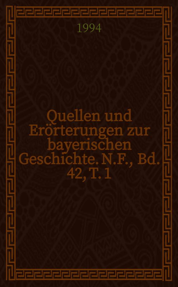 Quellen und Erörterungen zur bayerischen Geschichte. N.F., Bd. 42, T. 1 : Die Traditionen des Kollegiatstifts St. Kastulus in Moosburg = Традиции монастырских коллегий Св. Кастула в Моосбурге