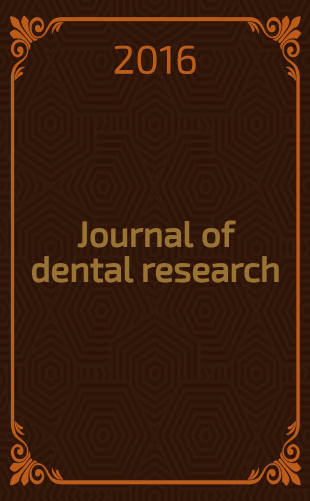 Journal of dental research : Off. publ. of the Intern. ass. for dental research. Vol. 95, № 4
