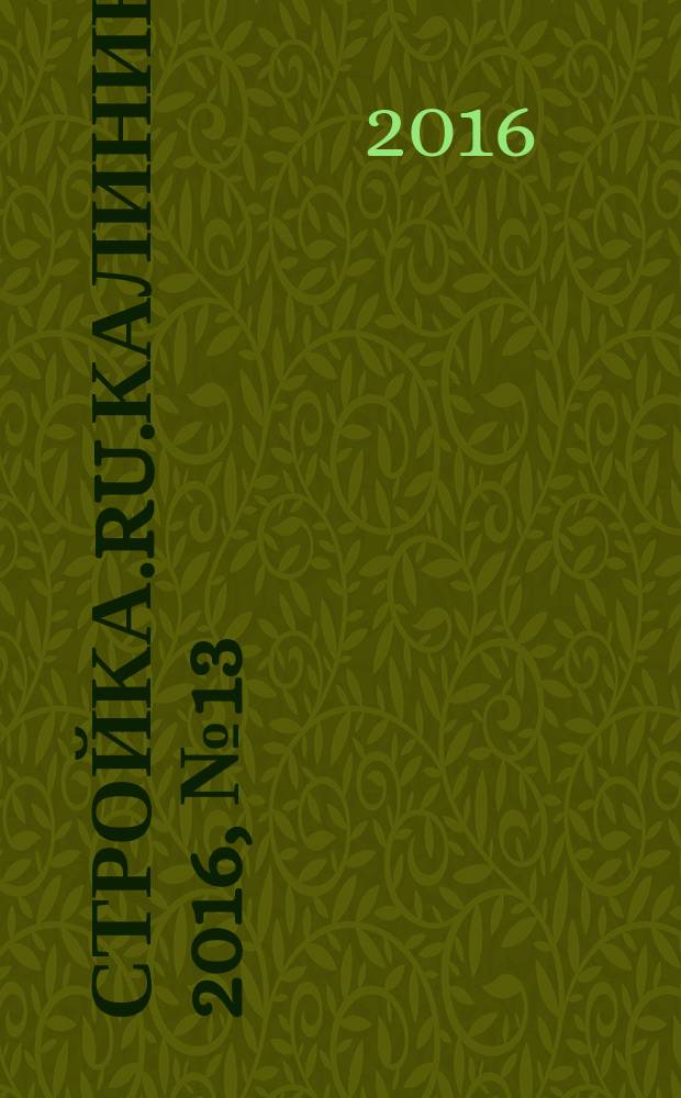 Стройка.RU.Калининград. 2016, № 13 (739)