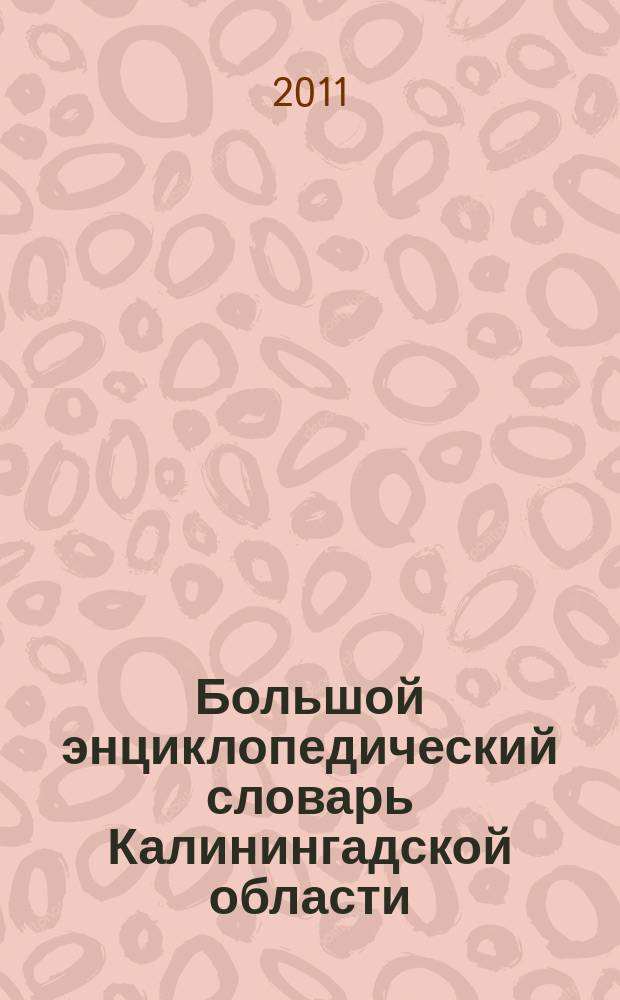 Большой энциклопедический словарь Калинингадской области : электронное издание-справочник