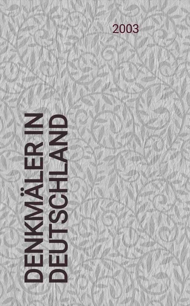 Denkmäler in Deutschland : Substanzerhaltung und Restaurierung von unbeweglichen Kulturdenkmälern von nationaler Bedeutung : ein Förderprogramm der Beauftragten der Bundesregierung für Kultur und Medien = Памятники в Германии. сохранение и восстановление недвижимых культурных памятников национального значения