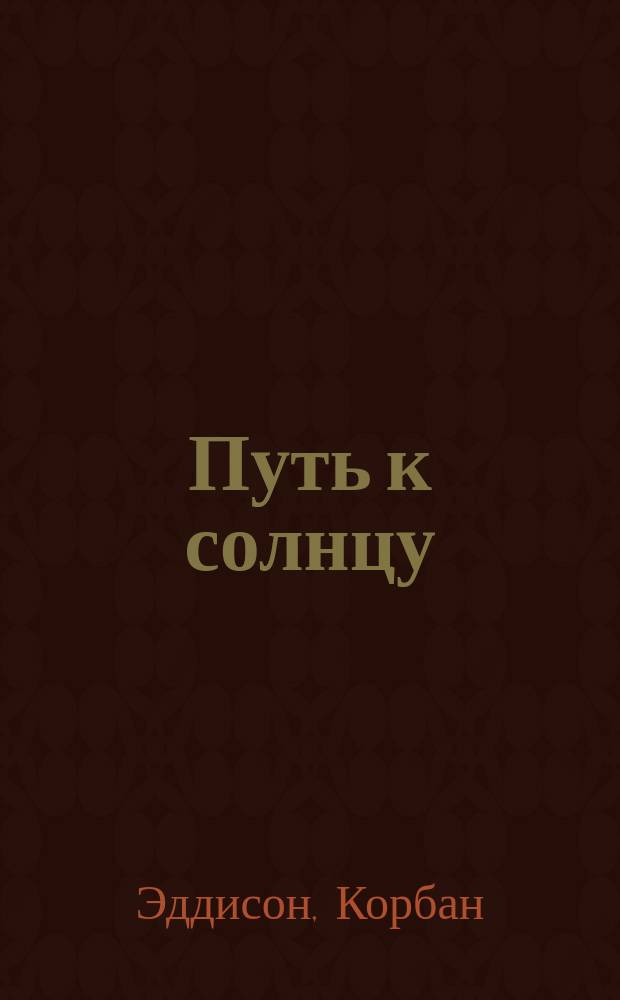 Путь к солнцу : роман