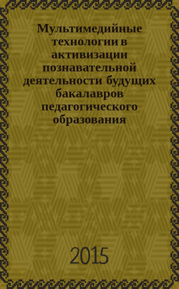 Мультимедийные технологии в активизации познавательной деятельности будущих бакалавров педагогического образования (профиль "Математика и информатика") : автореферат диссертации на соискание ученой степени кандидата педагогических наук : специальность 13.00.08 <Теория и методика профессионального образования>