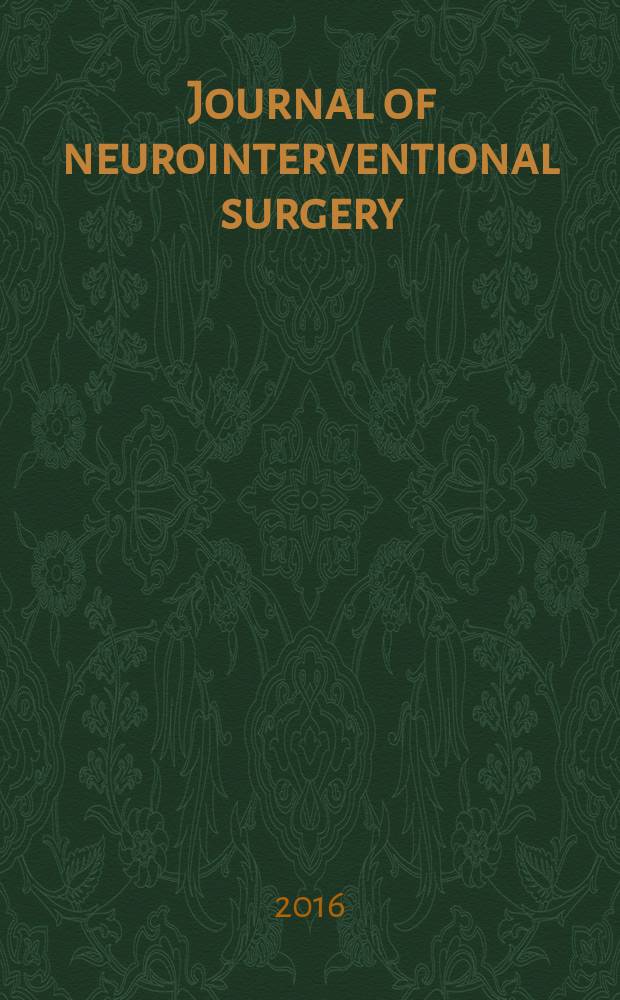 Journal of neurointerventional surgery : JNIS the official journal of SNIS and SVIN. Vol. 8, № 5