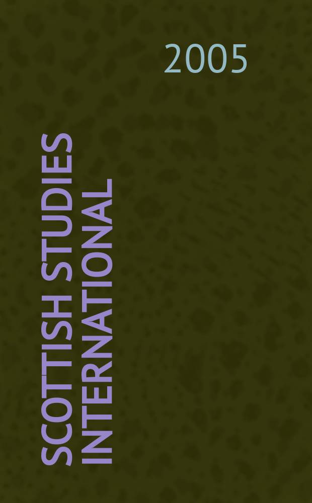 Scottish studies international : publications of the Scottish studies centre of the Johannes Gutenberg Universität Mainz in Germersheim