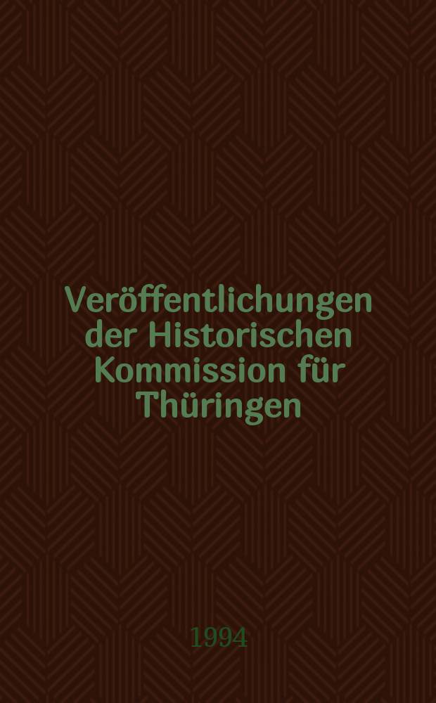 Veröffentlichungen der Historischen Kommission für Thüringen : (VHKTh GR). Bd. 1/1 : Parlamente in Thüringen 1809 - 1952 = Ландтаг и областное правительство Шварцбург-Рудольштадта 1821 - 1923 гг.