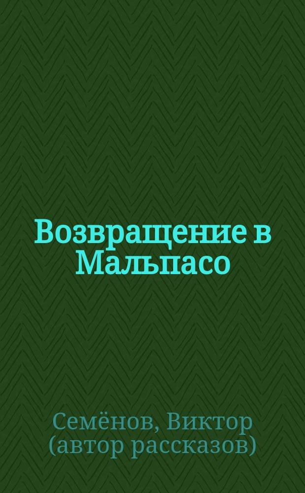 Возвращение в Мальпасо : повести